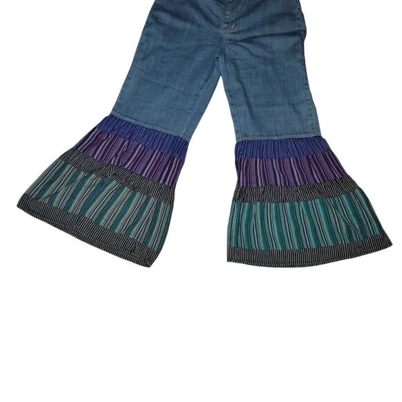 GYPSY ROSE PANTS DENIM BELL BOTTOMS - Picture 2 of 4
